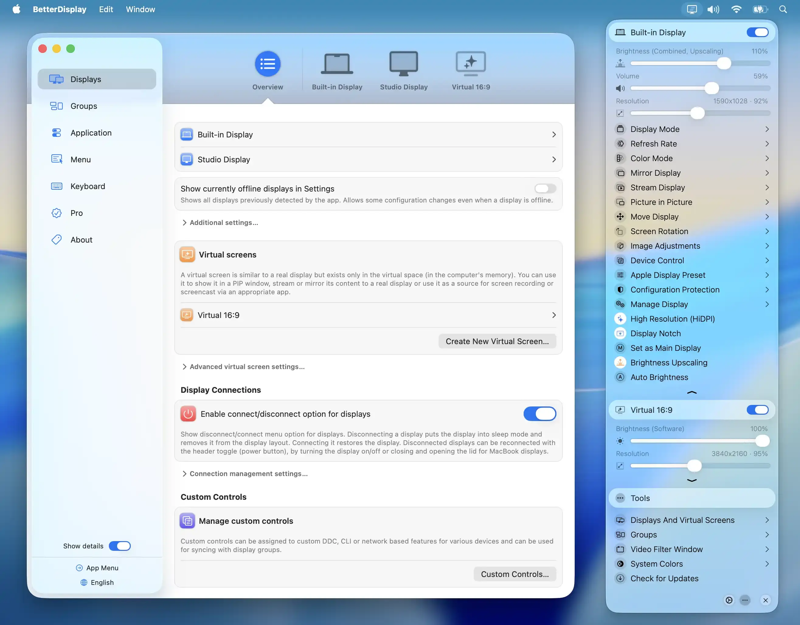 BetterDisplay Pro screenshot 1