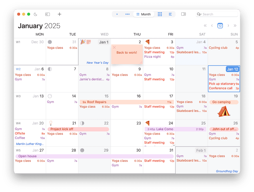 BusyCal screenshot 1