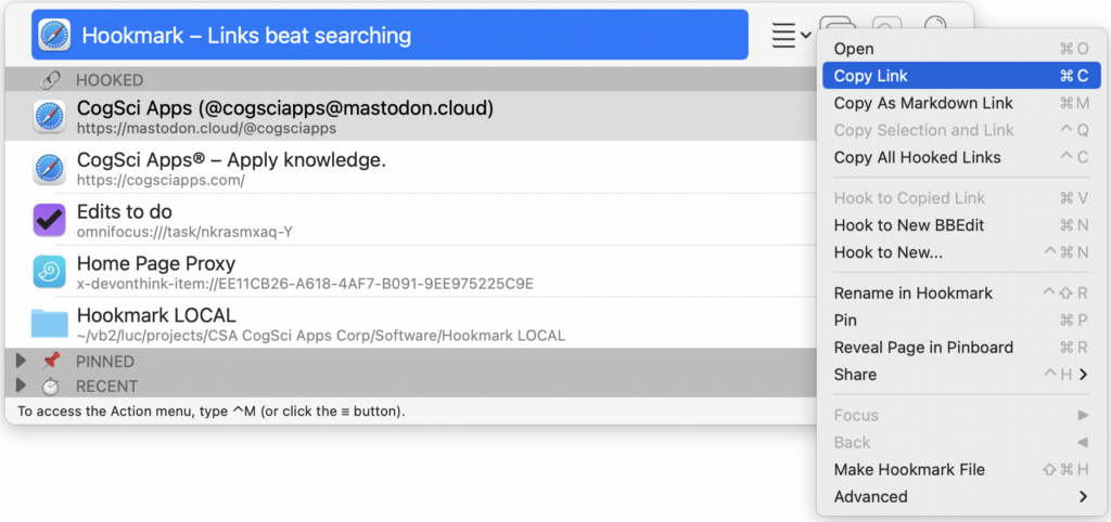 Hookmark Pro screenshot 1