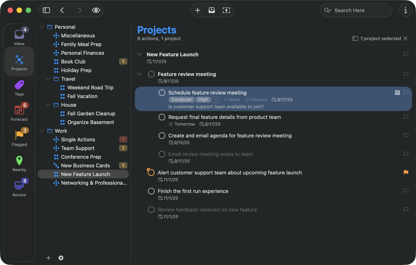 OmniFocus Pro screenshot 1