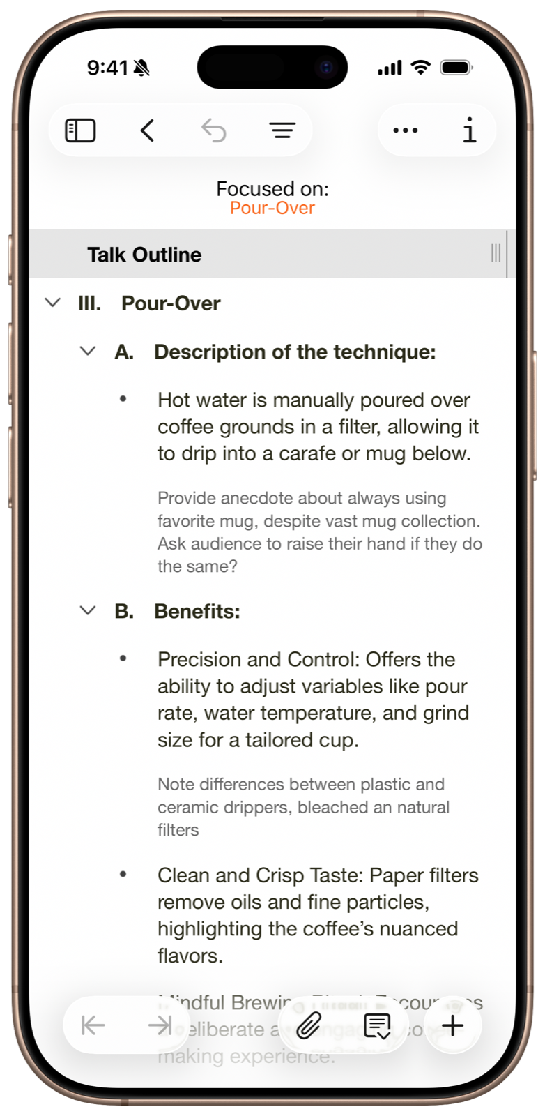 OmniOutliner Pro screenshot 1