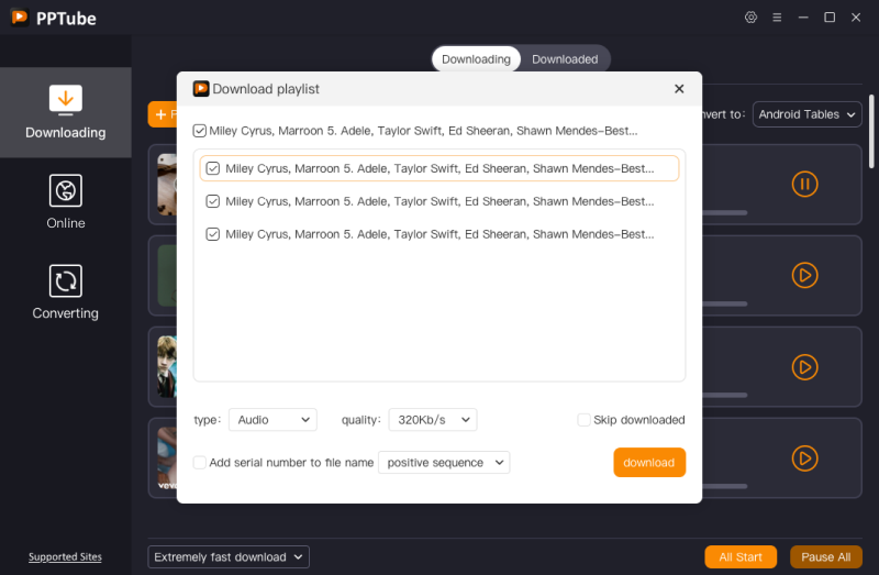 Capture playlists and multiple URLs in batch for faster high-volume collection