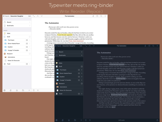 Scrivener screenshot 1