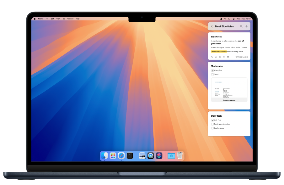 SideNotes screenshot 1