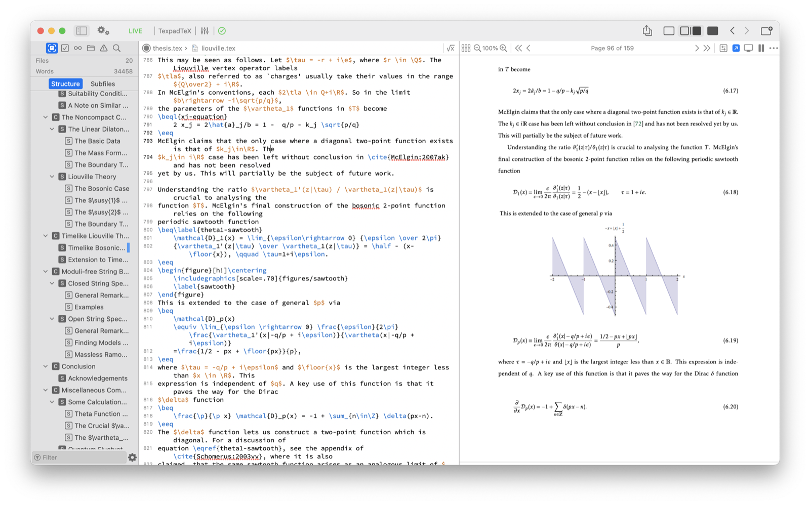 Texifier edit latex, plain tex, and markdown in a syntax-aware editor with command and reference autocomplete screenshot